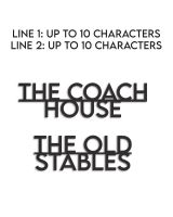 Personalisation options for Black Modern Minimalist House Name Sign Personalisation options for Black Modern Minimalist House Name Sign