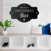 Welcome to the Bar Personalised Wall Art in Situ Welcome to the Bar Personalised Wall Art in Situ