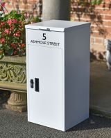 Personalised Felton White Contemporary Parcel Box Personalised Felton White Contemporary Parcel Box