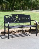 Personalised Football Player Memorial Bench