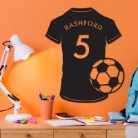Personalised Wall Art with Football Shirt & Football Design Personalised Wall Art with Football Shirt & Football Design