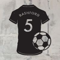 Example of Personalised Football Shirt & Football Wall Art Example of Personalised Football Shirt & Football Wall Art