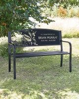 Personalised Freshwater Salmon Iron & Steel Garden Bench Personalised Freshwater Salmon Iron & Steel Garden Bench