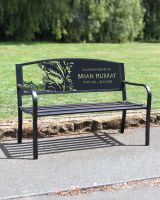 Personalised Freshwater Salmon Iron & Steel Park Bench Personalised Freshwater Salmon Iron & Steel Park Bench