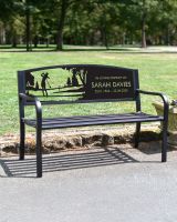 Personalised Memorial Golfer Iron & Steel Garden Bench Personalised Memorial Golfer Iron & Steel Garden Bench