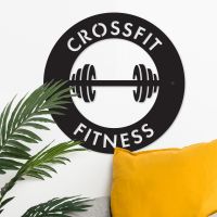 Personalised Gym Routine Black Wall Art in Situ