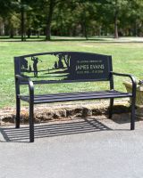Personalised Male Golfer Iron & Steel Park Bench Personalised Male Golfer Iron & Steel Park Bench