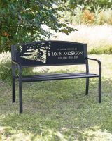 Mountain bike personalised memorial park bench