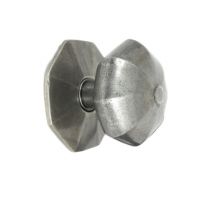 Pewter Beaufort Octagonal Centre Door Knob Size