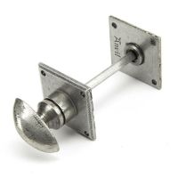 Diamond Bathroom Thumb Lock in a Antique Pewter Finish