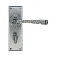 "Thornton" Pewter Finish Lever Handle With Thumb Lock