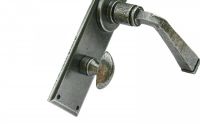 "Thornton" Pewter Finish Lever Handle With Thumb Lock