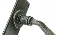 "Thornton" Pewter Finish Lever Handle With Thumb Lock