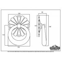 Floral Back plate Design Door Knocker Dimensions