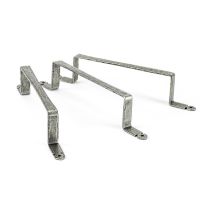 "Sesille" Oak & Antique Pewter 5 Lever Rim Lock and Knob Set bracketry