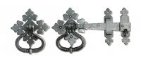 Pewter Victorian Handle Latch Set