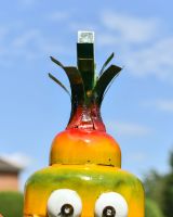 Close up of Pineapple Robot Hair