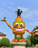 Scale image of Pineapple Recycled Metal Robot Sculpture