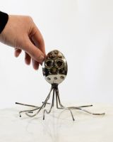 Scale image of recycled metal art sculpture