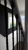 Plain Twist Stair Spindles In Situ In Contempory Home
