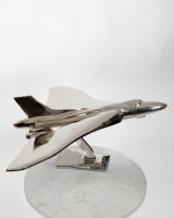 "Typhoon" Military Jet Nickel Plated Home Ornament