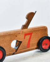 Close up of the hand painted number decal