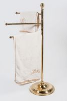 Polished Brass Free Standing Towel Rail
