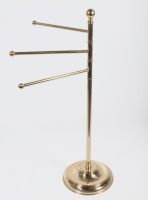 Polished Brass Free Standing Towel Rail