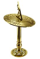 Polished Brass "Torodover Park" Sundial and Stand Set - 254mm Polished Brass "Torodover Park" Sundial and Stand Set - 254mm