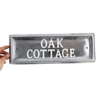 Polished Aluminium Classic Rectangular House Name Sign Polished Aluminium Classic Rectangular House Name Sign