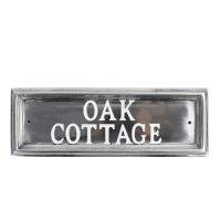 Polished Aluminium Classic Rectangular House Name Sign Polished Aluminium Classic Rectangular House Name Sign