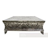 Ornate Design on the Polished Aluminium Cake Stand Ornate Design on the Polished Aluminium Cake Stand