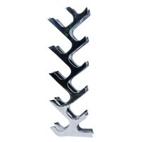 "Art Deco" 11 Bottle Wine Holder Finished in Polished Aluminum 