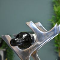 Close-up of the Wine Rack Holding a Wine Bottle