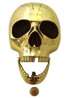 Polished Brass Skull Door Knocker