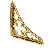 Polished Brass 10.5 x 7 Inch Coalbrookdale Shelf Bracket Polished Brass 10.5 x 7 Inch Coalbrookdale Shelf Bracket