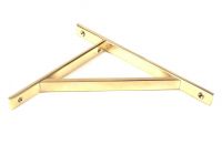 Close-Up of Polished Brass "Claremont" Traditional Shelf Bracket - 260mm x 200mm Close-Up of Polished Brass "Claremont" Traditional Shelf Bracket - 260mm x 200mm