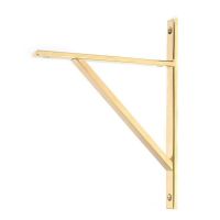 Polished Brass "Claremont" Traditional Shelf Bracket - 260mm x 200mm Polished Brass "Claremont" Traditional Shelf Bracket - 260mm x 200mm