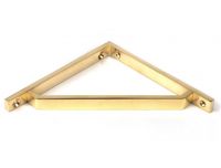 Close-Up of Polished Brass "Emmanuel" Modern Shelf Bracket - 150mm x 150mm