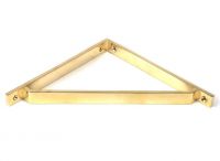Close-Up of Polished Brass "Emmanuel" Modern Shelf Bracket - 200mm x 200mm
