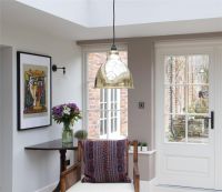 Polished Brass Bowl-Shaped Hanging Pendant Light with Hammered Brass Interior in Situ Polished Brass Bowl-Shaped Hanging Pendant Light with Hammered Brass Interior in Situ