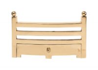 Polished Brass Contemporary Fire Front Polished Brass Contemporary Fire Front