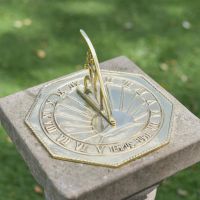 Polished Brass "Copernicus" Sundial - 250mm in Situ Polished Brass "Copernicus" Sundial - 250mm in Situ