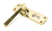 Polished Brass Lever Euro Door Handle Polished Brass Lever Euro Door Handle