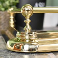 Simplistic Traditional Design on the Polished Brass Simplistic Railed Hearth Fender