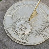 Close-Up of Sun Design on "Sunburst" Sundial 