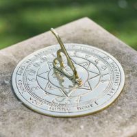 Polished Brass "Sunny Hours" Sundial - 180mm 