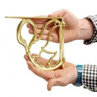 Polished brass shelf bracket