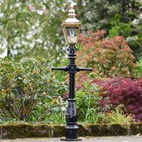 Victorian Style Lamp Post With Polished Brass Lantern 