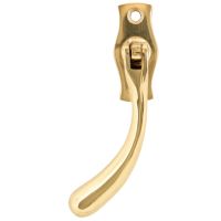 Polished Brass Peardrop Window Handle